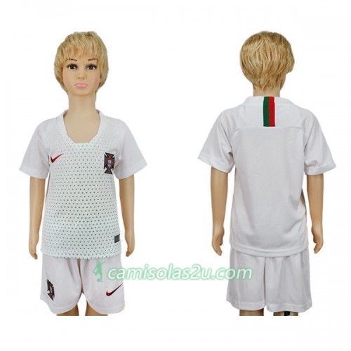Camisolas de futebol Portugal Criança Equipamento Alternativa Copa do Mundo 2018 Manga Curta Camisolas de futebol Portugal Criança Equipamento Alternativa Copa do Mundo 2018 Manga Curta